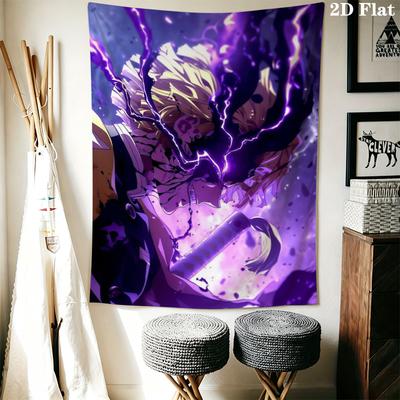 Gobelin ze ściennym motywem Demon Slayer Estetyczny wiszący na ścianę Koc z drukowanej tkaniny Dekoracyjne gobeliny do sypialni salonu Wystrój domu