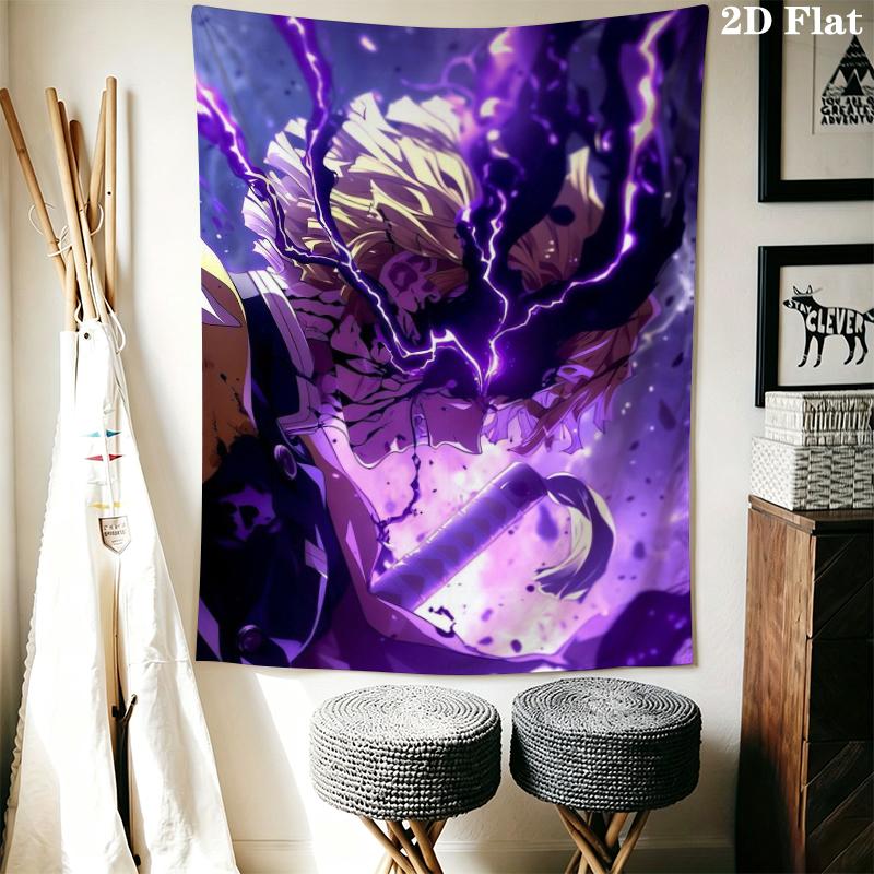 Demon Slayer Wall Tapestry Aesthetic Wall Hanging Printed Fabric Blanket Decorative Tapestries for Bedroom Living Room Home Decor