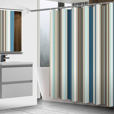 Bathroom Supplies Classic Vertical Line Pattern Polyester Shower Curtain Waterproof And Mildew Proof Bathroom Waterproof Curtain