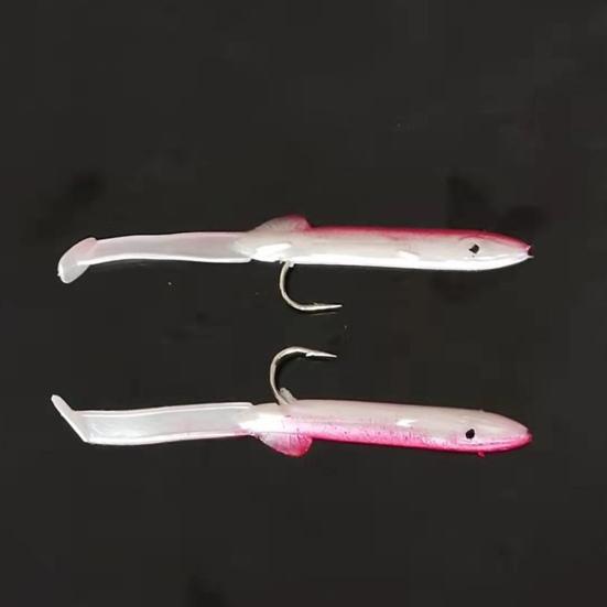 5Pcs/Pack 12cm/4.2g PVC Fishing Lure Lightweight Impact Resistant Artificial Eel Bait for Sea Fishing