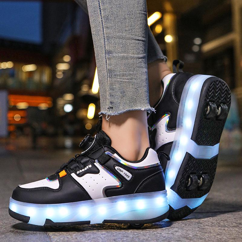 Kid's Luminous Sneakers Running Shoes Children's Glowing Sneakers with Charging Boy Luminous Sneakers