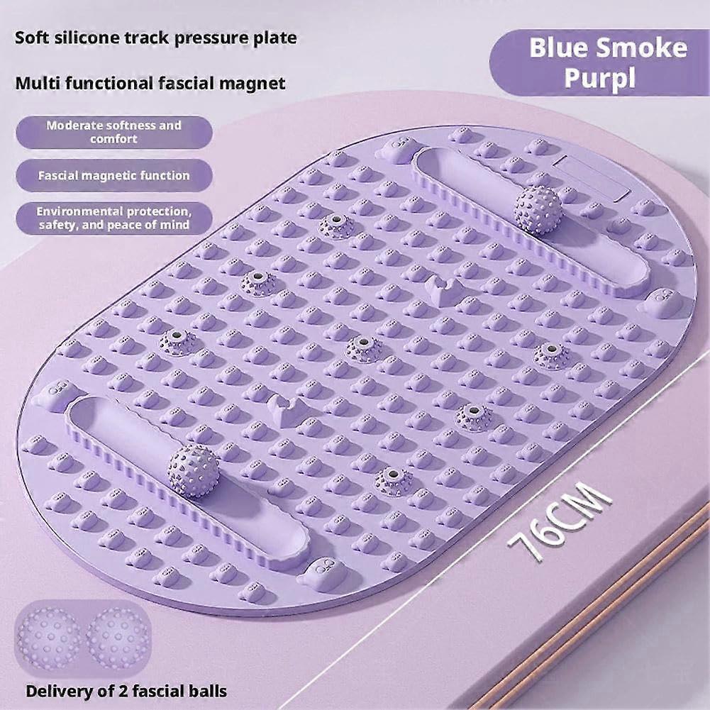 Silicone Foot Massage Mat for Reflexology & Circulation, Large Acupressure Pad for Indoor Jogging & Pain Relief Violet