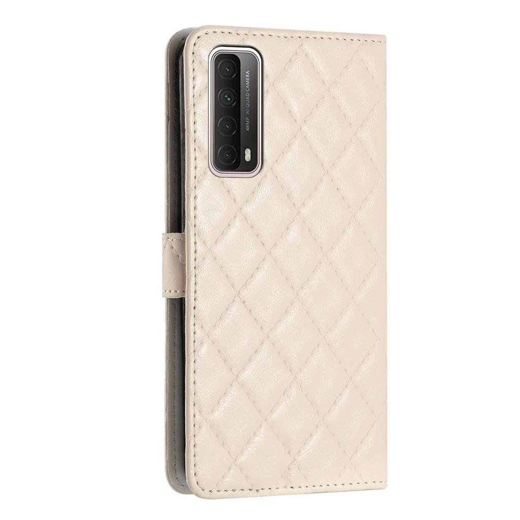 Quilted Pattern Faux Leather Wallet Case for Huawei Honor Series.Honor10 Lite Honor200 Honor300 P20Lite... 360° Protection with Card Slots & Stand
