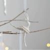 White Christmas Decorations Glitter Xmas Home Decoration Petite Xmas Tree Hanging Ornaments