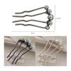 2-Piece Pearl Hair Comb Set, U-Pin Hair Accessories for Updos, Elegant Hairpins for Formal Occasions and Daily Wear, High-Quality Alloy and Resin