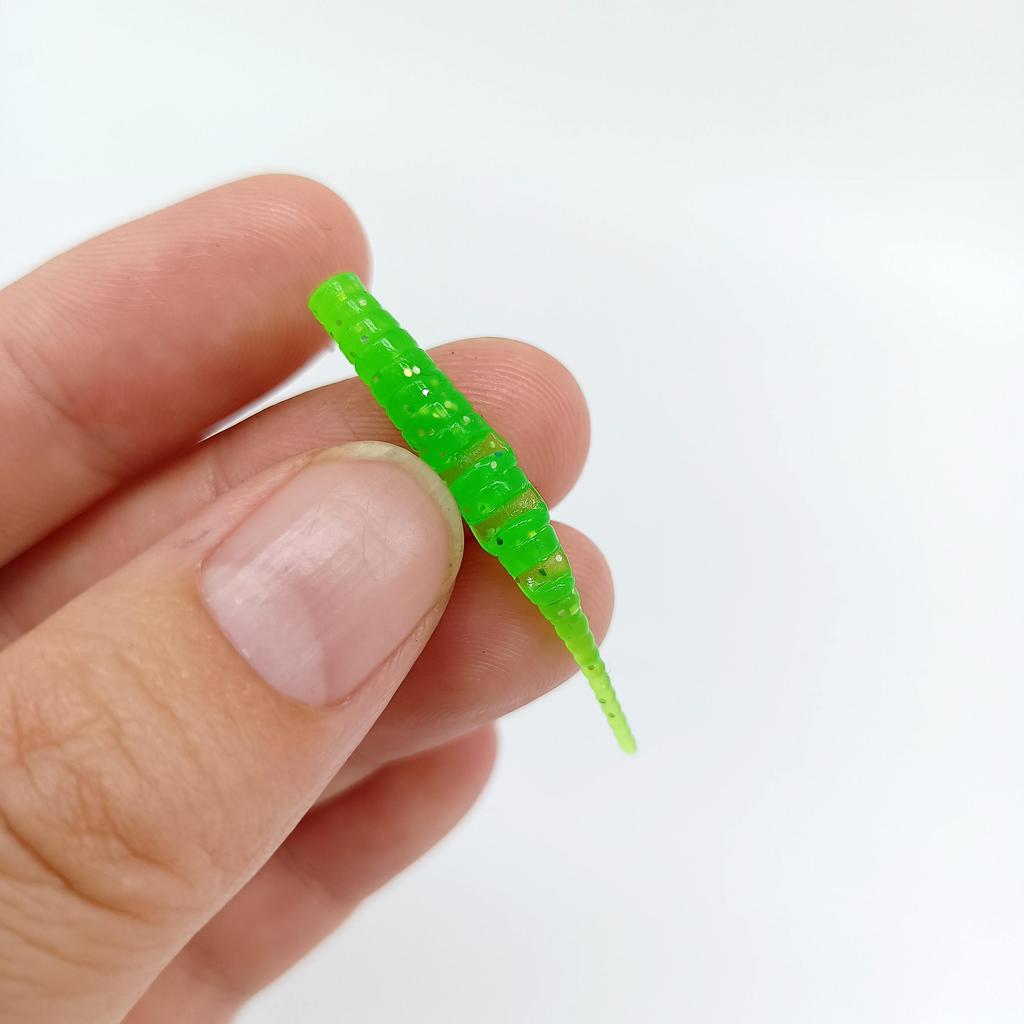 DUODUOYU 10PCS TPE Mini Soft Fishing Lure Silicone Bait 0.3g/40mm Artificial Swimbait Jig Wobbler Bass Bait Fishing Tackle