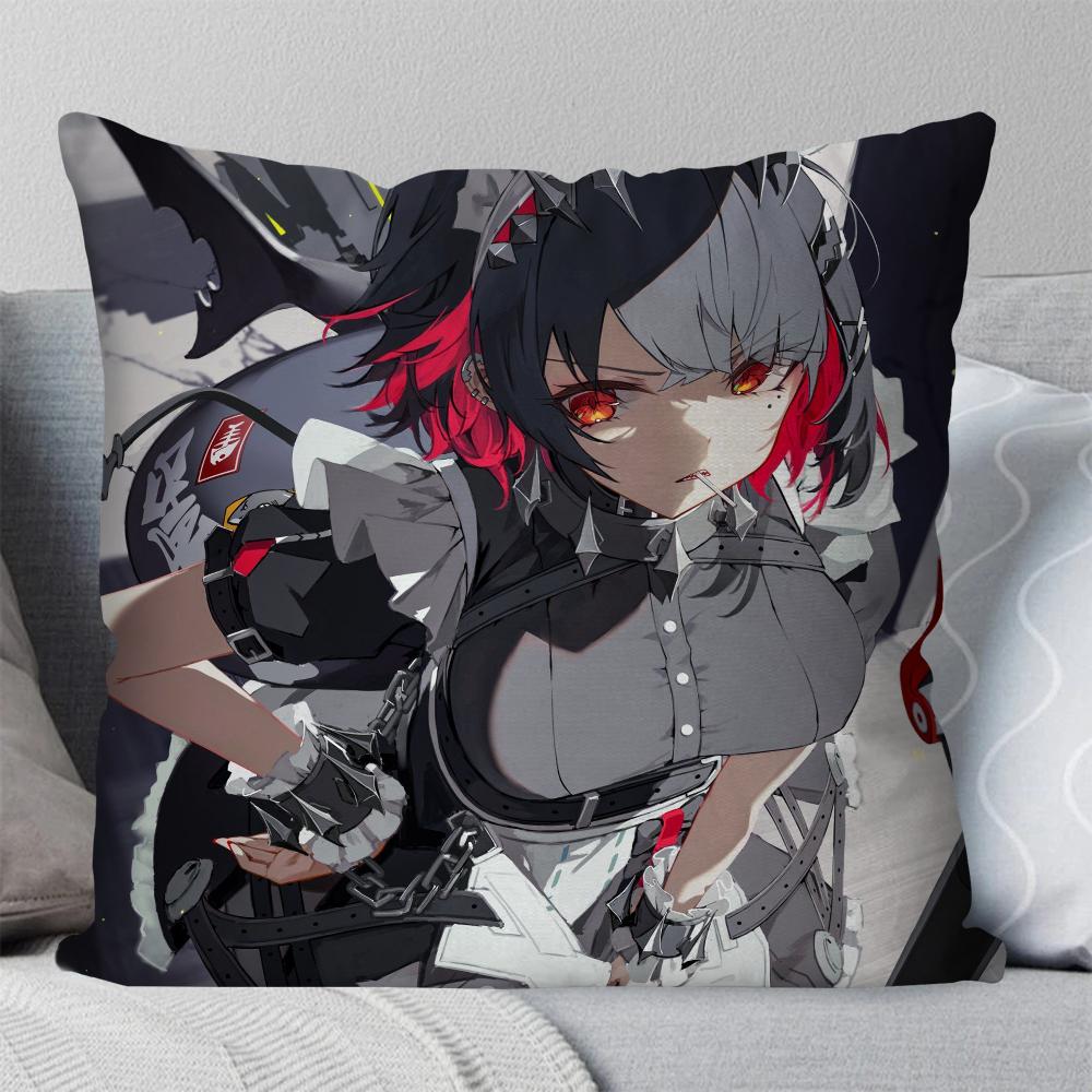 Game Zenless Zone Zero Ellen Joe Pillow Case Square Pillow Bedroom Sofa Leisure Comfort Cushionliving Room Home Decoration 40X40