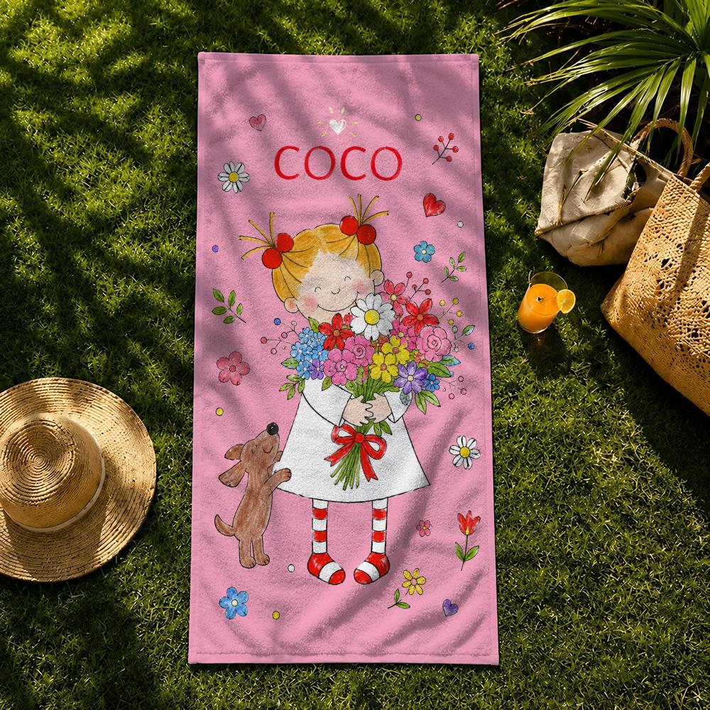 Character C-COCO-chan Towel Towel beach towel, quick drying absorbent bath towel for Swim,Gym,Camping,Outdoor hot