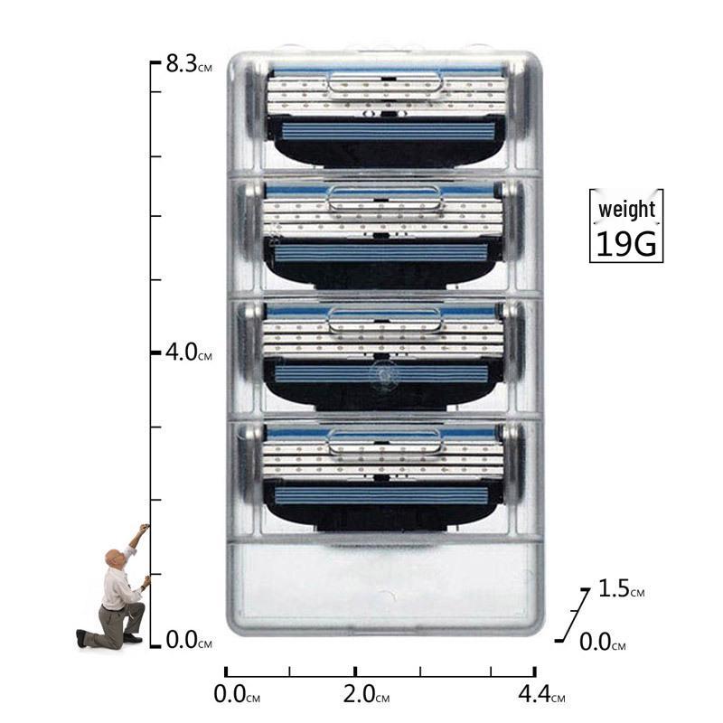 Men's Triple-Blade Manual Razor with 3-Layer Blade Head Holder for Cross-Border Trade