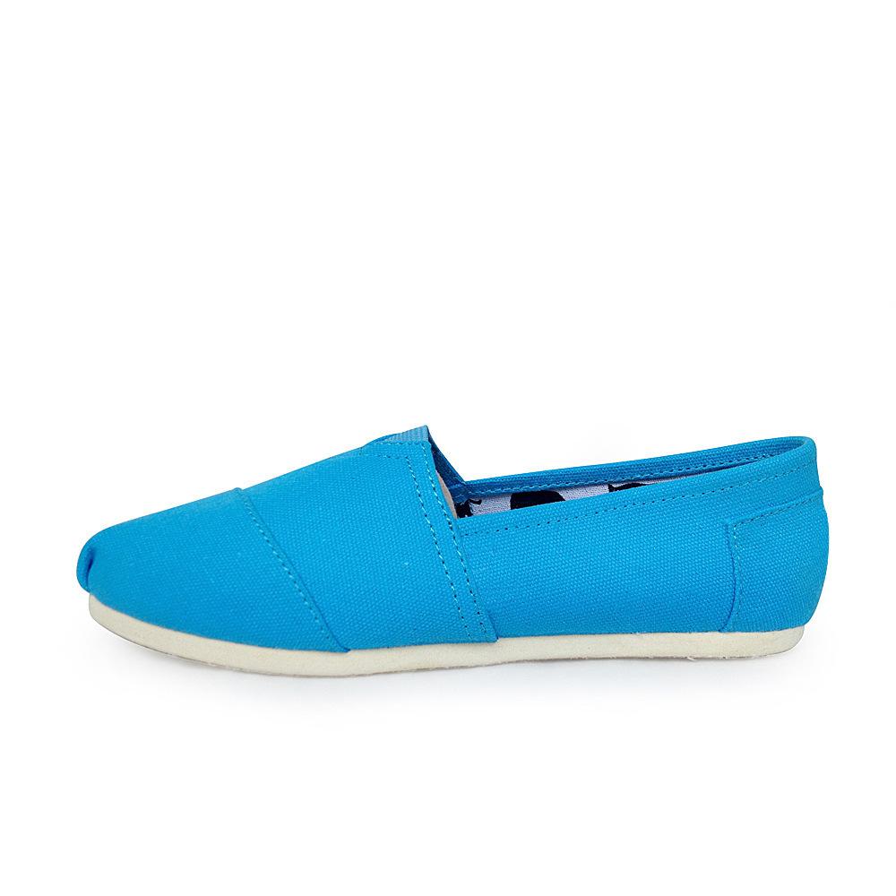 Men and Women Shoes Large Size 35-45 Breathable Flat Canvas Flat Shoes Solid Color Soft Leather Linen Shoe