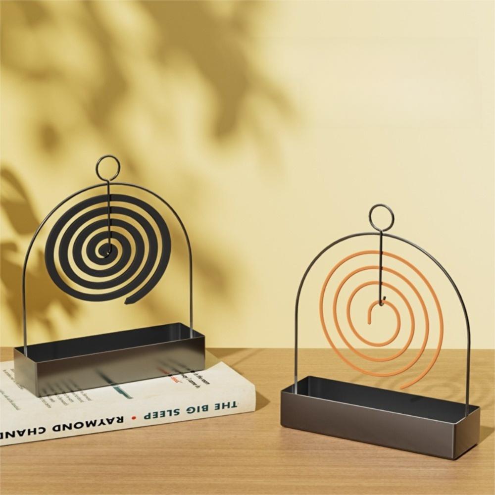 With Tray Mosquito Coil Holder Metal Incense Burner Mosquito Repellent  Home Indoor Bedroom Decor