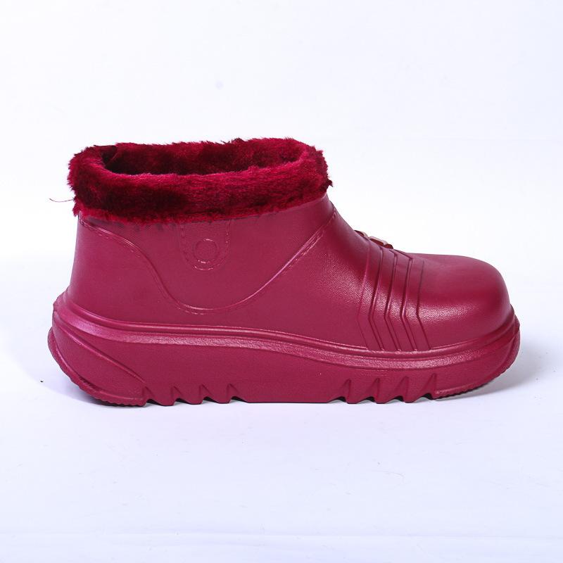 Winter EVA waterproof cotton shoes lightweight warm non-slip snow boots kitchen outdoor car wash cold storage shoes