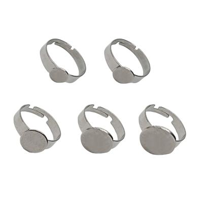 10 Stück Verstellbare Edelstahl Ringrohlinge Edelstahl Verstellbare Ringrohlinge Für DIY Schmuckliebhaber