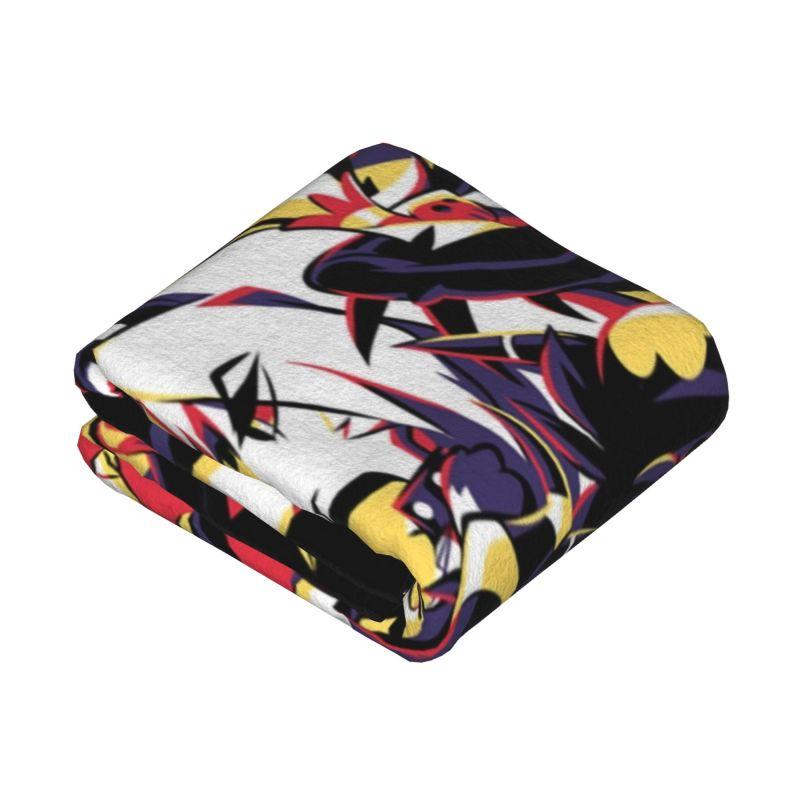 Custom Sofa Fleece Funny Cartoon Comics Tv Helluva Boss Throw Blanket Warm Flannel Blankets for Bed Car Couch Bedspreads