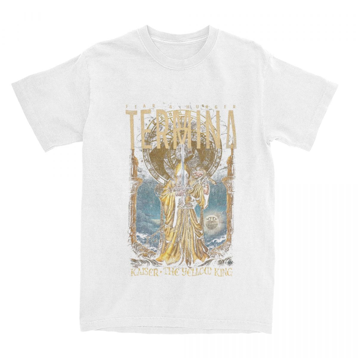 

Ретро Футболки Fear And Hunger Termina Мужские С круглым вырезом С коротким рукавом Стильный Харадзюку Винтажный Топ Уличная одежда Футболка Хлопок Летние Топы XXXXXL