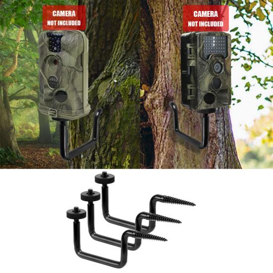 Trail Camera Mount on Tree Strong Iron Art Tracking Camera Holder Bracket for Hunting Easy Installation Screw Mounting Bracket Hunting Accessories
