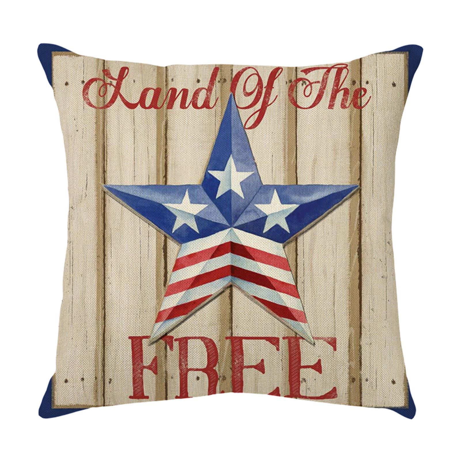 Independence Day Pillowcase Cartoon  Linen Digital Printing Pillowcase