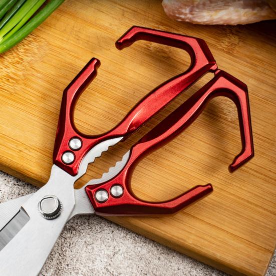 Kuchyňské nůžky z nerezové oceli, vysoce odolné kuchyňské nůžky na maso, ryby, drůbež, komerční kuchyňské vybavení
