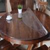 Round Tablecloth Waterproof Oilproof PVC Table Cover Glass Soft Cloth Table Cover Home Kitchen Dining Room Placemat 1mm