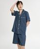[May Flower] Classic Navy Short-Sleeve Pure Cotton Men's Big Size Pajama Set [Shipped from Korea] 100% Authentic