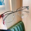 Semi-Rimless  Material Men'S Glasses Frame Square Shape Blue Light Blocking Frames For Women Glasses