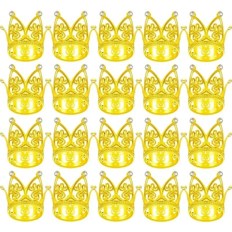 20/1 STÜCK Mini Krone Kuchen Dekoration Prinzessin Topper Glänzende Perle Tiara Kinder Haarschmuck Hochzeit Geburtstagsfeier Kuchen Zubehör