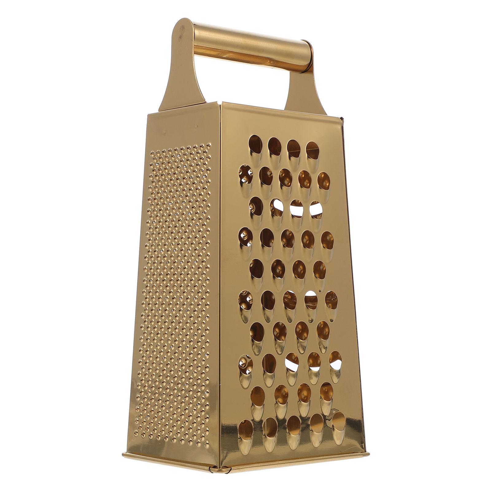 

Овощечистка из нержавеющей стали, измельчитель для кухни, терка для картофеля, бытовая ломтерезка для приготовления пищи, 4 стороны, золотистые овощи золотистый