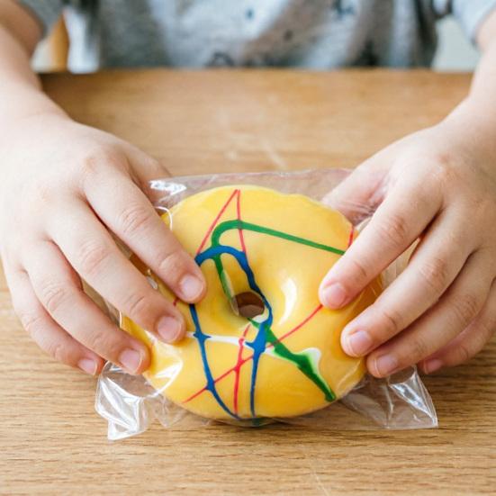 Simulated Donut Squeeze Toy Soft Stretchy Doughnut Decompression Toy Stress Relief