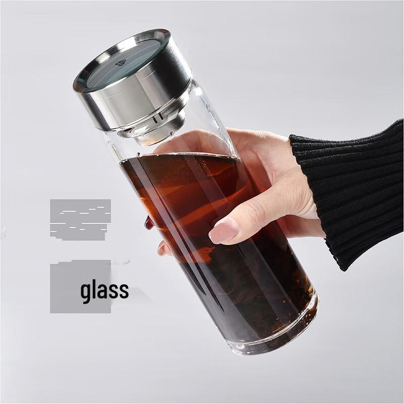 Shangqi 500ml Glass Tea Infuser Mug with Stainless Steel Lid
