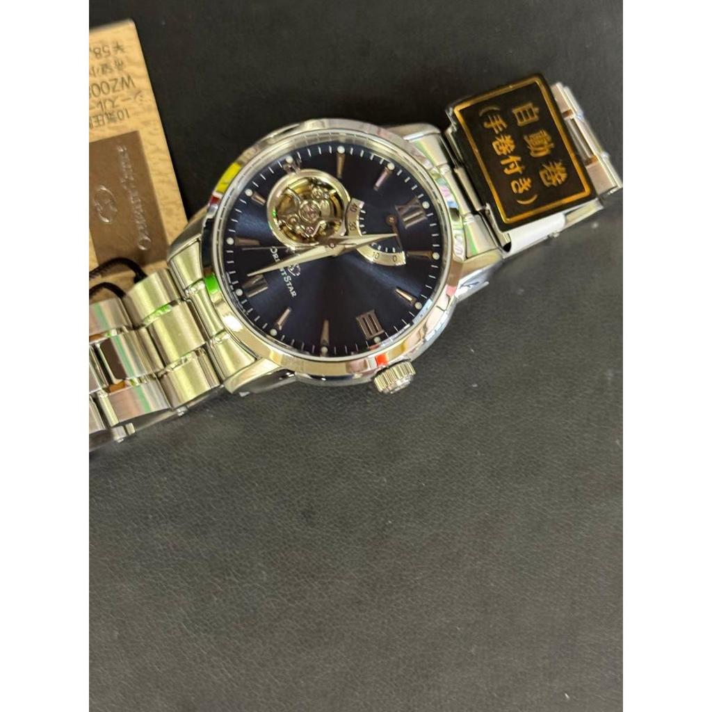 Used New Orient Star Semi-skeleton Navy Watch WZ0081DA