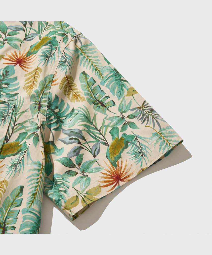VDR Button-Up Hawaiian Shirt [Light Beige]