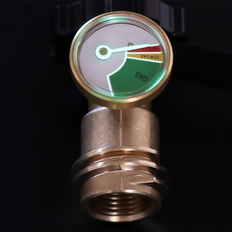 Practical Universal Propane Tanks Adapter With Gauge Converts Solid Brass Materials Connection for Safety Gas Flows