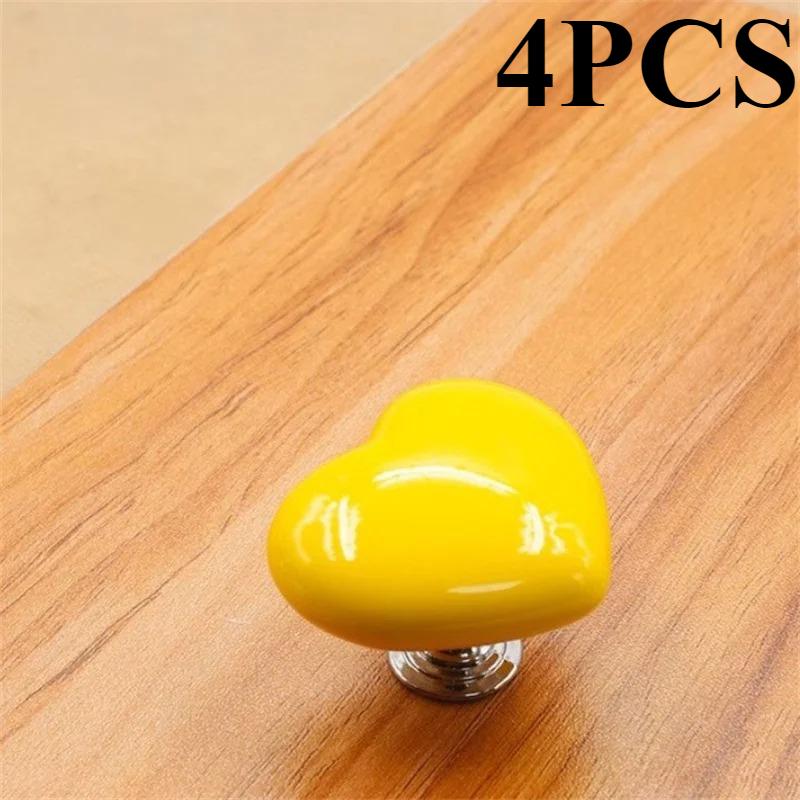 10pcs/2pcs Colorful Heart Shaped Toilet Press Button Water Tank Push Switch Nail Art Assistant Cabinet Door Drawer Handle