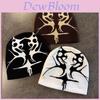 Fashion Color Blocked Flame Pattern Neutral Casual Knitted Hat For Men Women Autumn