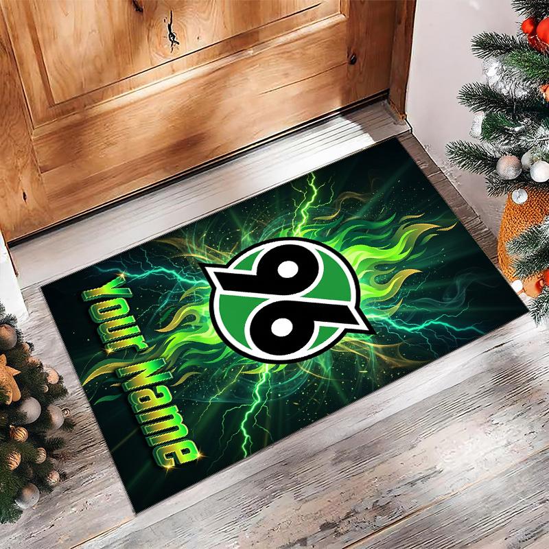 Hannover 96 Printed Crystal Velvet Rug Non‑Slip Crystal Velvet Carpet For Sofa Bedroom Indoor Home Decoration