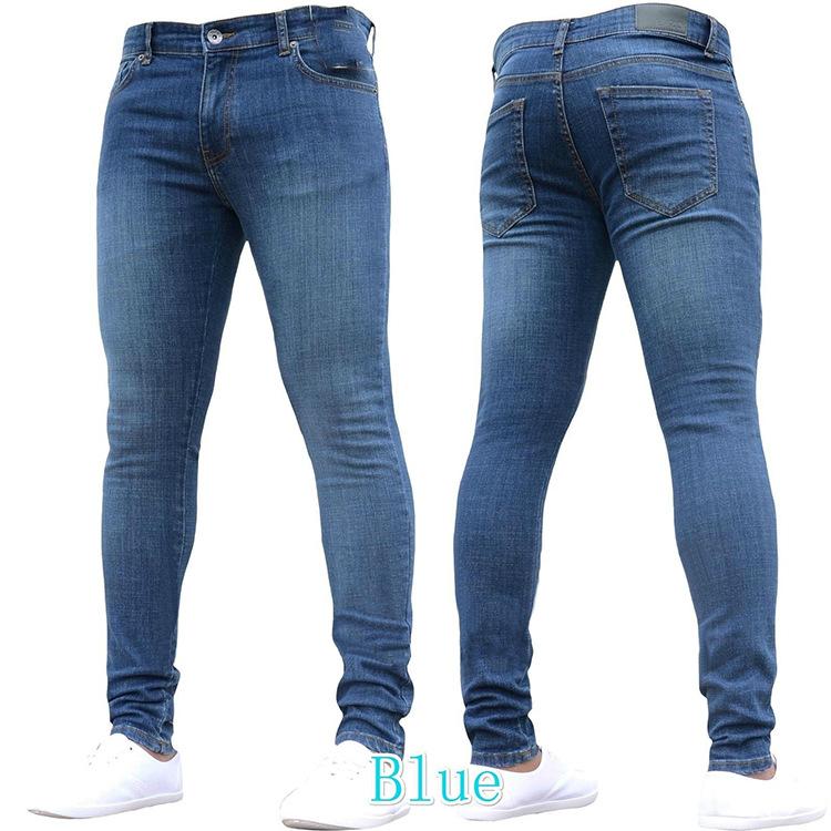 Pánské kalhoty Slim-Fit Stretch Džínové kalhoty Černé úzké kalhoty se zúženým uzávěrem
