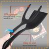 New 2 In 1 Grip Flip Spatula Tongs Egg Flipper Spatula Nylon Non Stick Coating Pancake Fish French Toast Omelet Making Tool