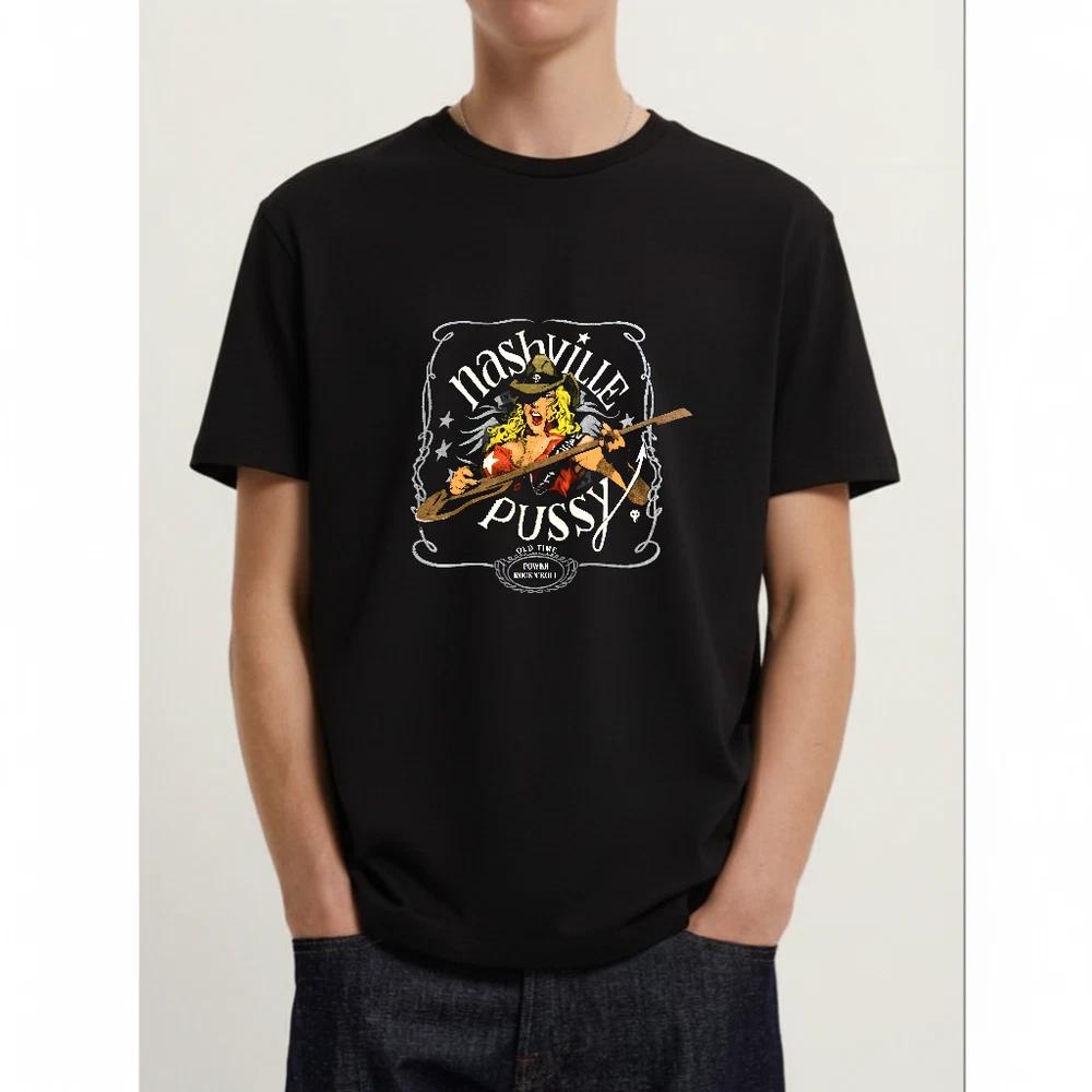 Nashville pussy black tshirt full size cotton popular style S