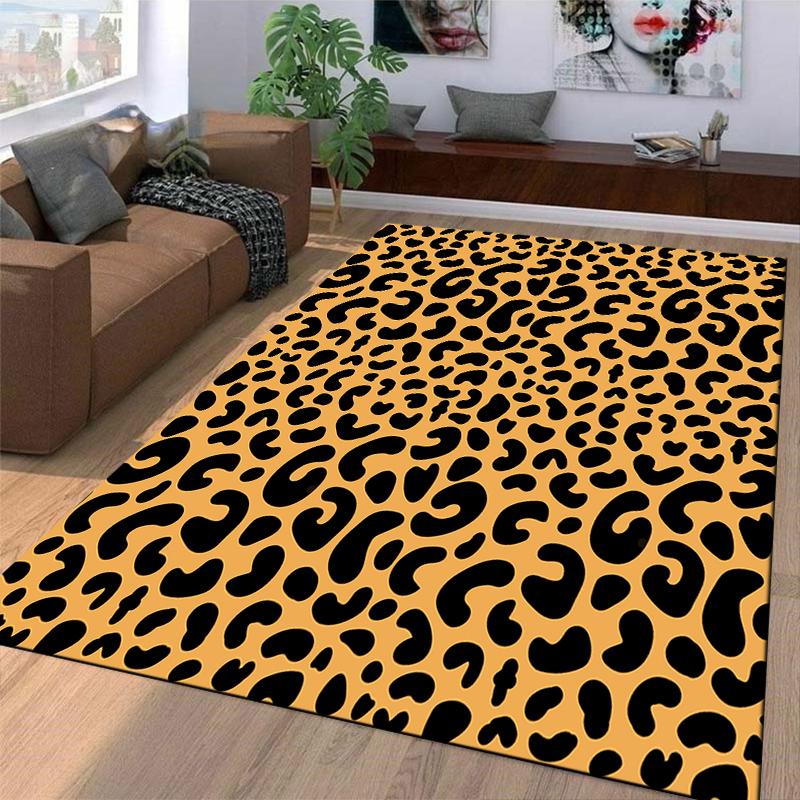 Camouflage Pattern Carpet with Green, Brown, and Beige Military Style Design Suitable for use as an anti-slip for room and bedroom sofas