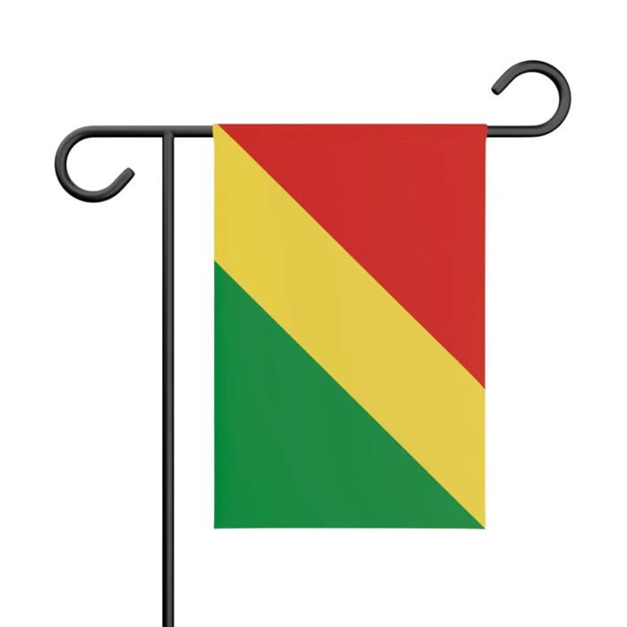 Drapeau - République du Congo - 32 x 47.5 cm - Polyester - Impression recto/verso - Jardin