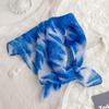 Flax small square scarf silk scarf women's headscarf neck protection scarf imitation blue dye handmade tie-dye scarf Yunnan yarn scarf thin scarf