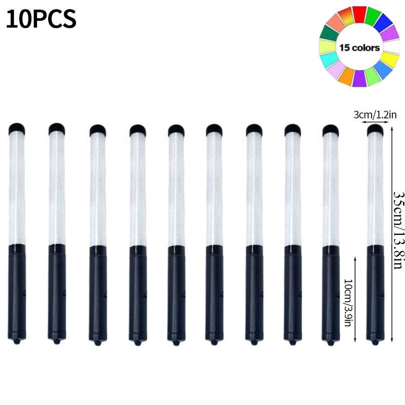 1-10Pcs K-Pop Lightstick Led Glow Sticks 15 Color Reusable Concert Stick Led Flashing Glowsticks Birthday Wedding Party Favor
