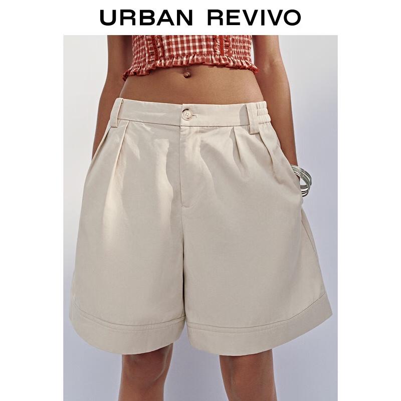 UR 2025 Autumn Women's Half Elastic Waist Shorts