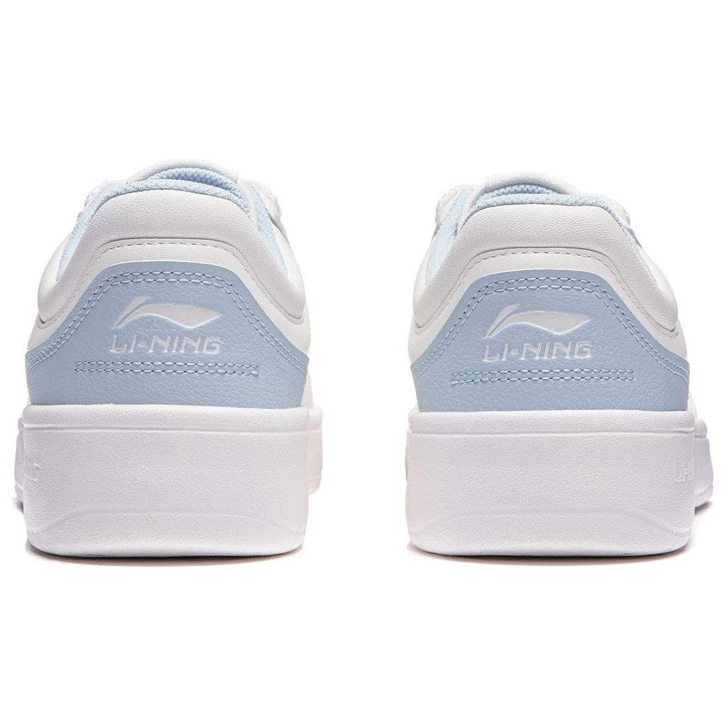 Li Ning Xingchu 2.0 V2 Casual Versatile Thick Sole Height Increasing Non-Slip Wear-Resistant Low-Top Skate Shoes Women sneaker White Blue AGCU108-2