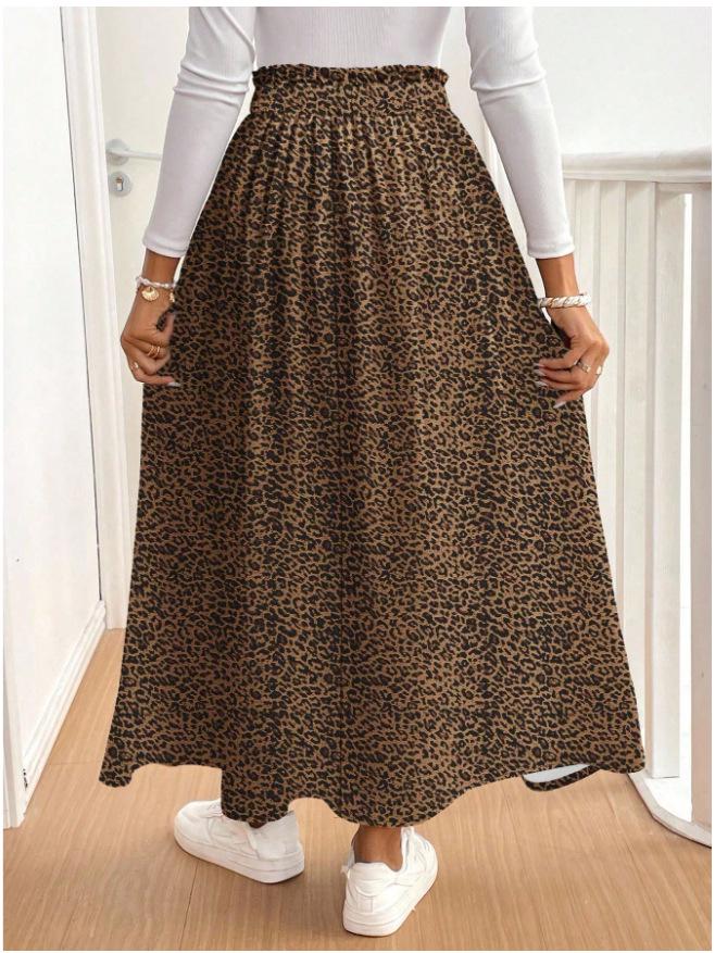 Sweet Floral Split Ruffle Elegant Skirt - Slimming Meteor Student Style