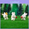 Adorable Cartoon Cute Rabbit Diy Decoration Resin Craft Artistic Tabletop Ornament
