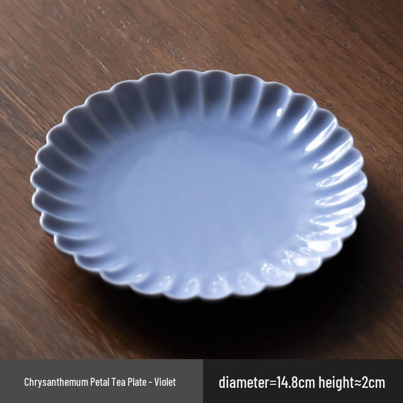 Exquisite Chinese Round Dessert Plate - Perfect for Snacks, Tea, Fruit, or Cakes