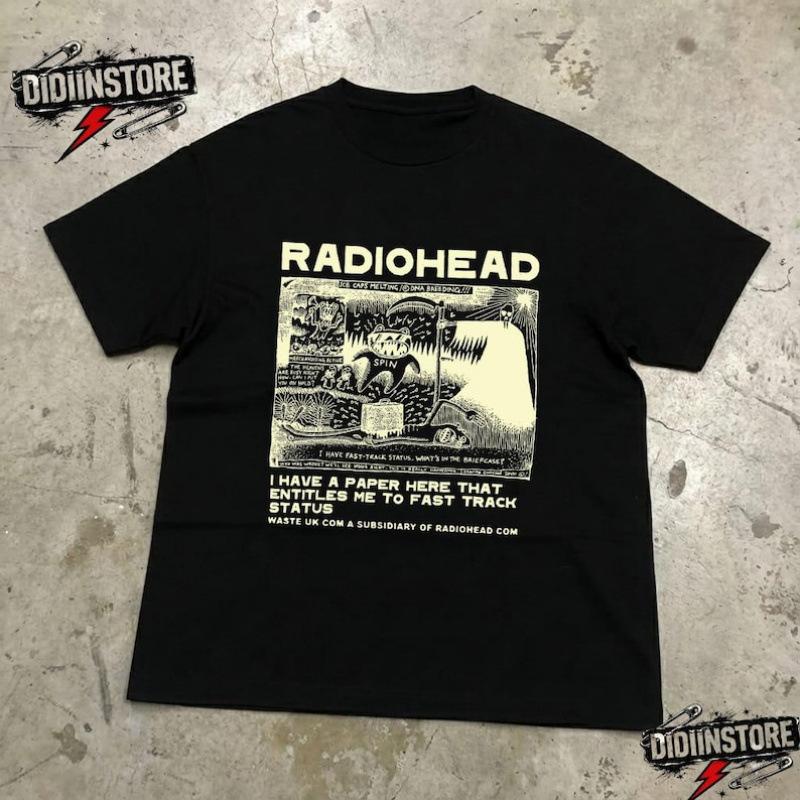 Radiohead Graphics T-shirt Casual Cotton Music T S