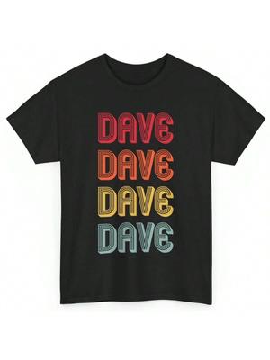 DAVE Name Personalized Funny Retro Vintage Birthday T Shirt