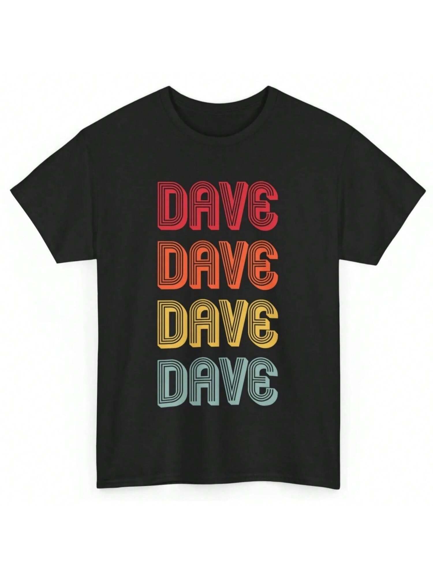 Смешная ретро-винтажная футболка с персональным именем ДЭЙВ на день рождения S разноцветный